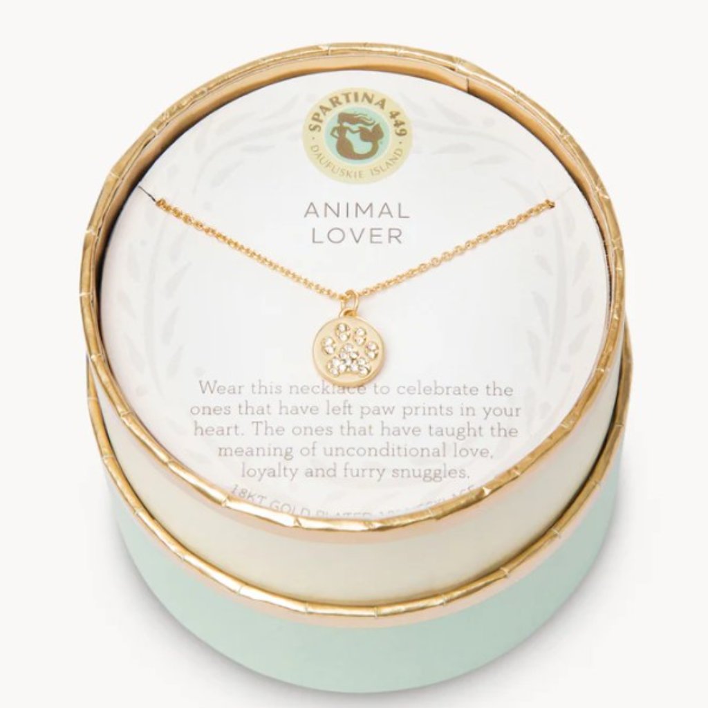 Sea La Vie Gold Paw Print Necklace